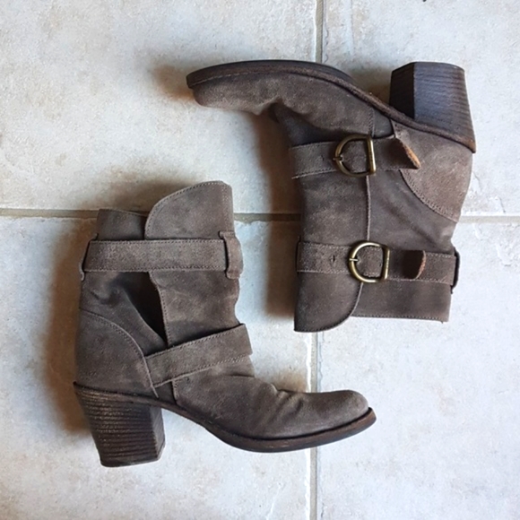 FIORENTINI + BAKER Suede Gray Moto Boots Size 36 - Picture 6 of 9